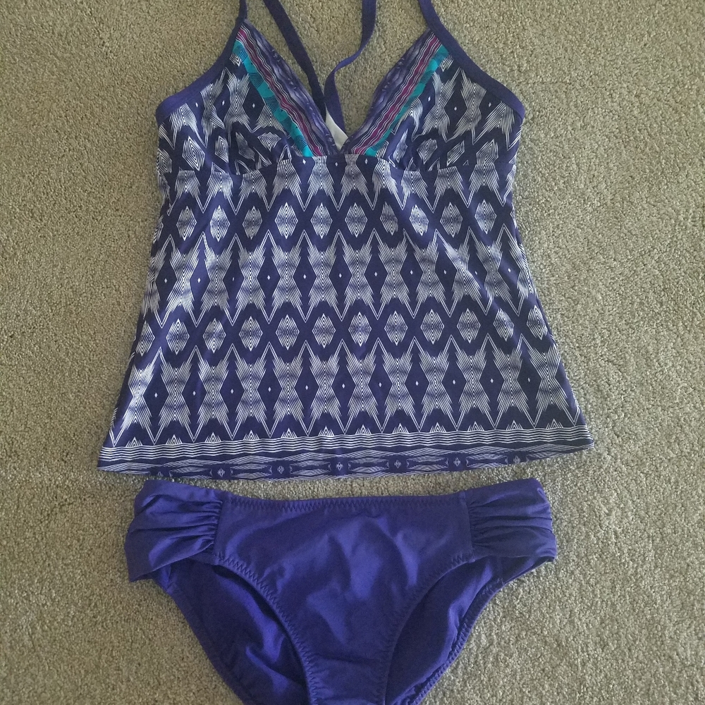 Athleta tankini swim suit size medium